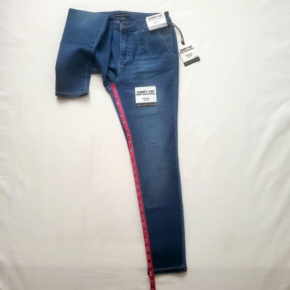 Poured In Blue Women's Comfy Knit Denim Trouser Ankle Premium Jeans Size 8 NWT - Picture 11 of 11